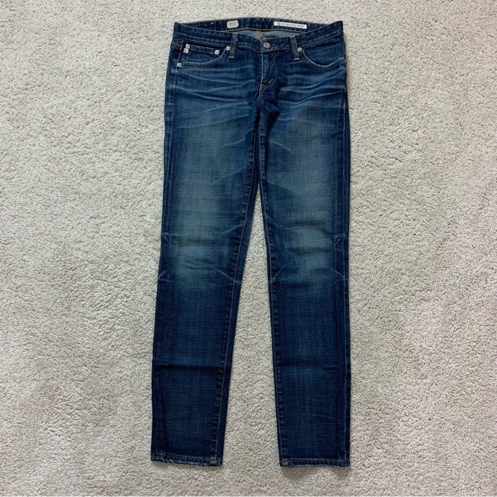 AG Adriano Goldschmied THE STILT Cigarette Leg INDIGO Blue STRETCH Denim JEANS